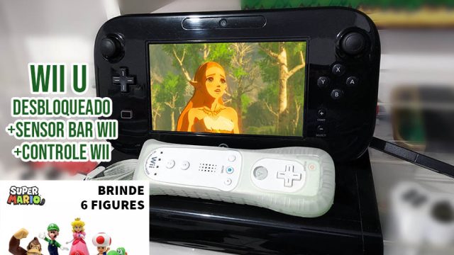 R380 – Wii U desb + Controle Wii + Sensor