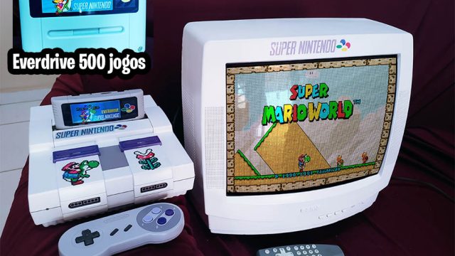 R375 – Super Nintendo + TV + Everdrive