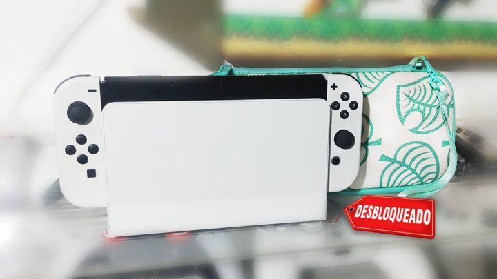 R396 – Switch Oled Desb. + Bolsa Animal Crossing