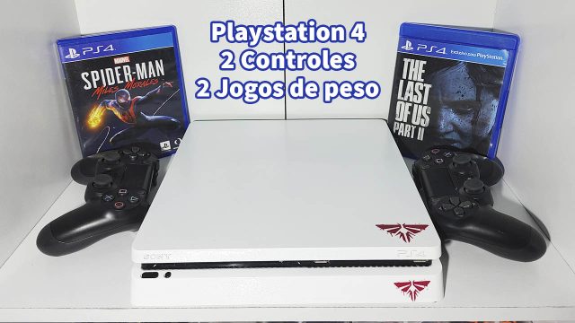 R432 – PS4 + 2 controles + 2 jogos