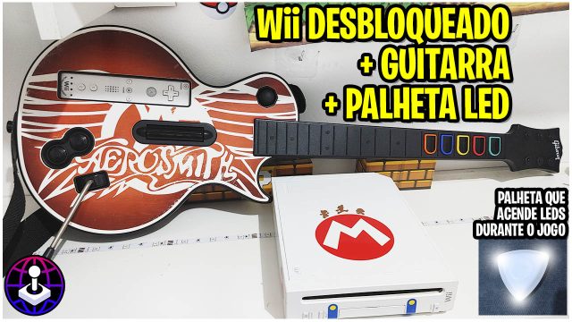 R449 – Wii desbloq + Guitarra + Palheta